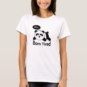 Camiseta Dibujo animado de panda dormido lindo