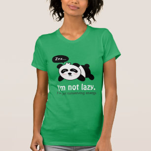 Camiseta Dibujo animado de panda lindo durmiendo