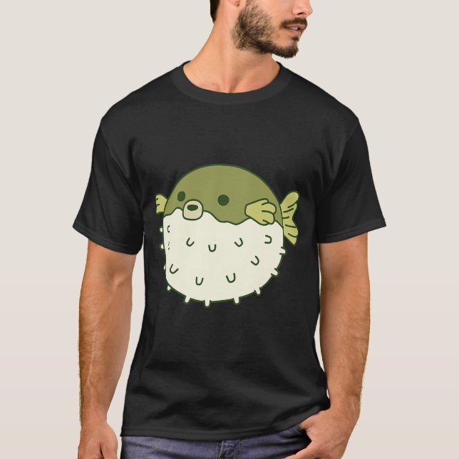 Camiseta dibujo animado de pez globo (Anverso)