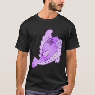 Camiseta Dibujo animado de pez morado muerto lindo – Pez di