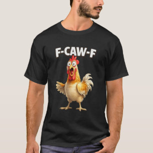 Camiseta Dibujo Animado de Pollo Divertido F-CAW-F Sorpresa