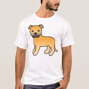 Camiseta Dibujo animado de Staffordshire Bull Terrier cerva
