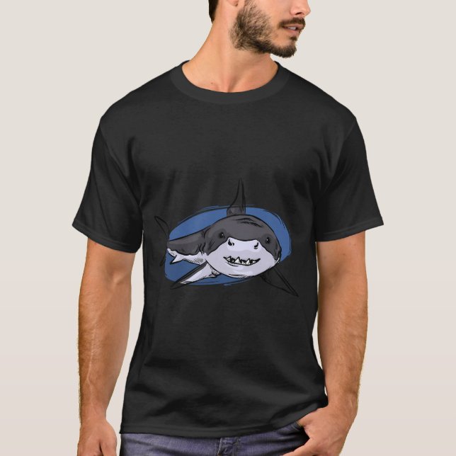 Camiseta Dibujo animado de tiburón (Anverso)