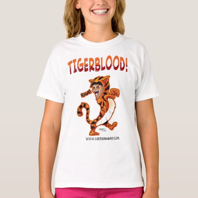 Camiseta Dibujo animado de Tigerblood (Anverso)