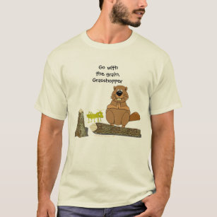 Camiseta Dibujo animado de torneado de madera divertido del