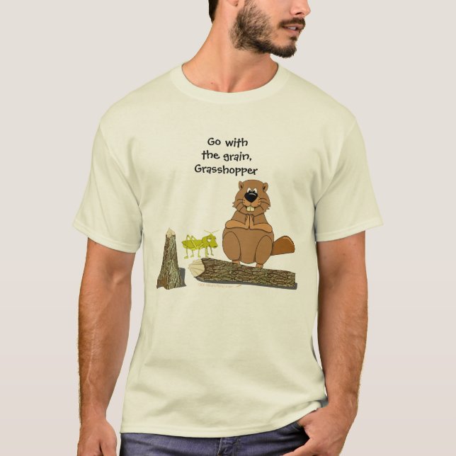 Camiseta Dibujo animado de torneado de madera divertido del (Anverso)