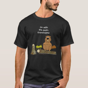 Camiseta Dibujo animado de torneado de madera divertido del