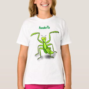 Camiseta Dibujo animado de una divertida mantis religiosa v