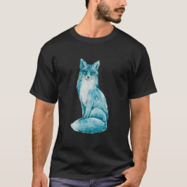 Camiseta Dibujo animado de zorro azul lindo con brillo