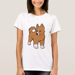 Camiseta dibujo animado del basenji