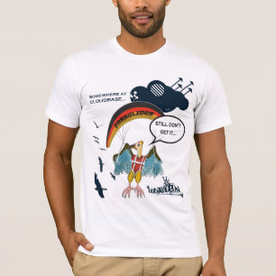 Camiseta Dibujo animado del buitre del Paragliding