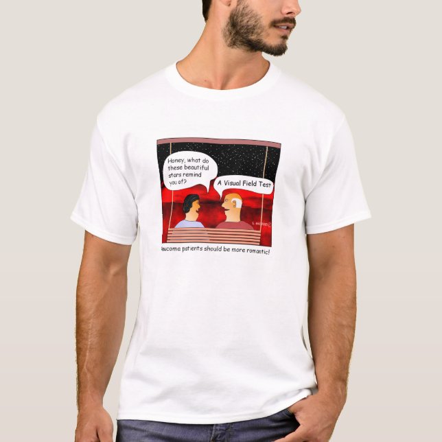 Camiseta Dibujo animado del campo de visión del glaucoma (Anverso)