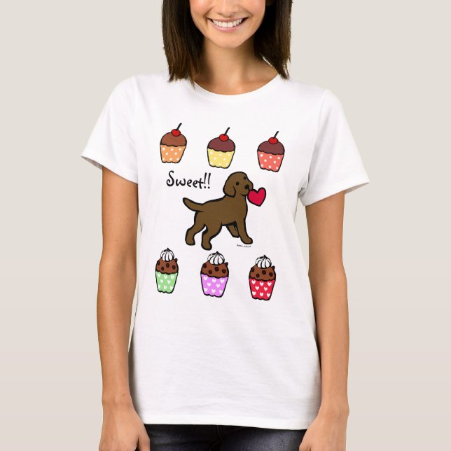 Camiseta Dibujo animado del corazón del perrito del (Anverso)