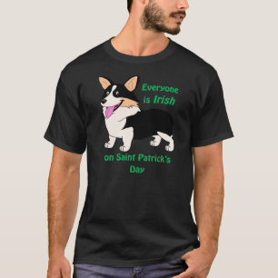 Camiseta Dibujo animado del Corgi del día de St Patrick
