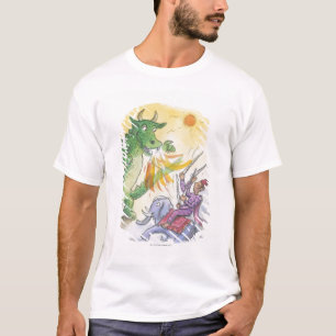 Camiseta Dibujo animado del dragón de respiración del fue