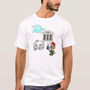 Camiseta Dibujo animado del duende de los ratones del banco