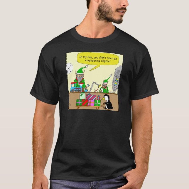 Camiseta dibujo animado del grado de ingeniería del duende (Anverso)