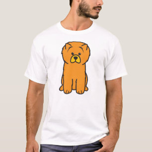 Camiseta Dibujo animado del perro del perro chino de perro