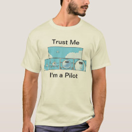 Camiseta Dibujo animado del piloto del humor de la aviación