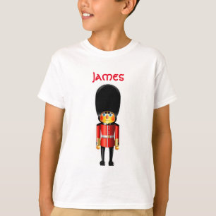 Camiseta Dibujo animado del soldado del guardia de la reina
