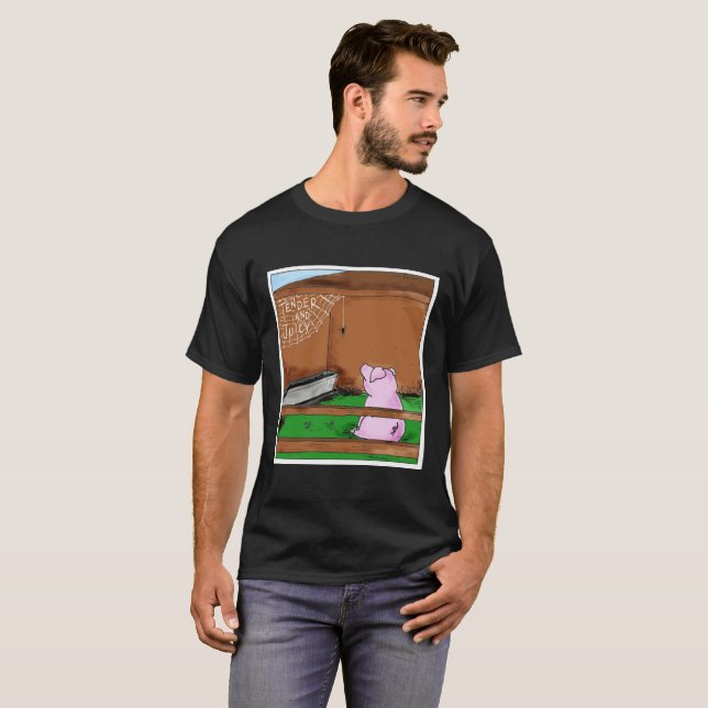 Camiseta Dibujo animado del Web de Charlotte blanda y (Anverso completo)