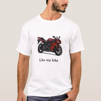Camiseta Dibujo animado dibujado mano de la moto