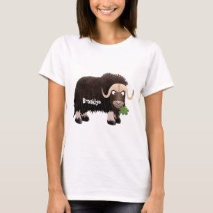 Camiseta Dibujo animado divertido de buey almizclero