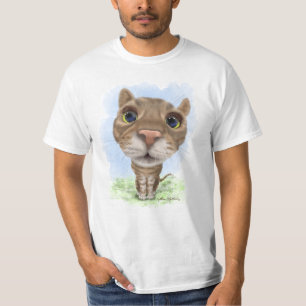 Camiseta Dibujo animado divertido de gato atigrado