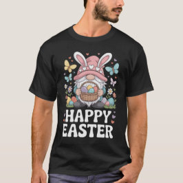 Camiseta Dibujo animado divertido de gnomo de Pascua con ce