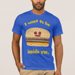 Camiseta Dibujo animado divertido de la hamburguesa -