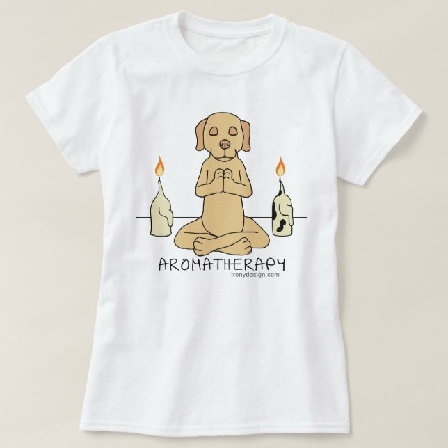 Camiseta Dibujo animado divertido de la meditación del (Diseño del anverso)
