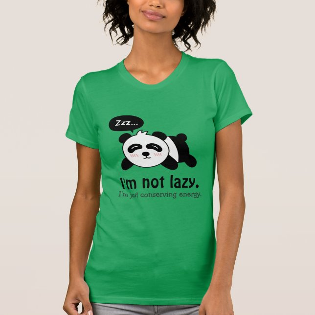 Camiseta Dibujo animado divertido de la panda linda el (Anverso)