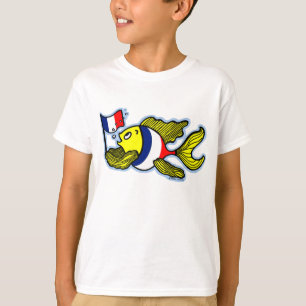 Camiseta Dibujo animado divertido de los pescados franceses
