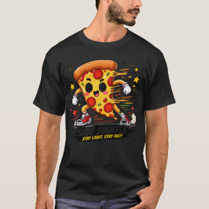 Camiseta Dibujo animado divertido de mascota de pizza con l