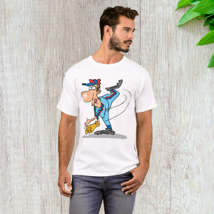 Camiseta Dibujo animado divertido de un lanzador de béisbol