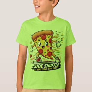 Camiseta Dibujo animado divertido de una mascota de pizza l