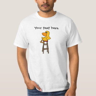 Camiseta Dibujo animado divertido del pato de sentada