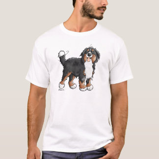 Camiseta Dibujo animado divertido del perro de montaña de