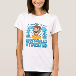 Camiseta Dibujo animado divertido llorando hidratado emocio