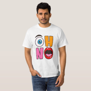 Camiseta Dibujo Animado Divertido “Oh No”