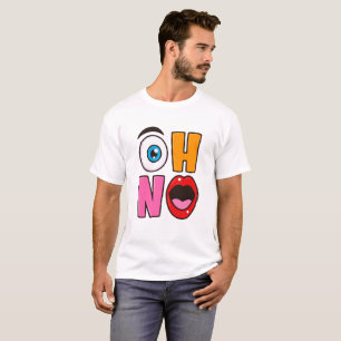 Camiseta Dibujo Animado Divertido “Oh No”