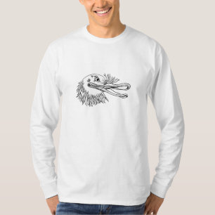 Camiseta Dibujo animado enojado de la cabeza del pájaro del