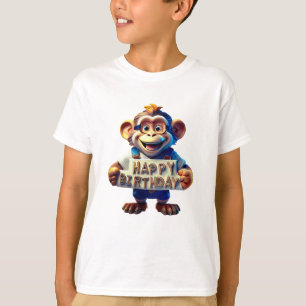 Camiseta Dibujo animado Feliz Cumpleaños Ilustración de un 