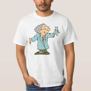 Camiseta Dibujo animado feliz del químico del científico