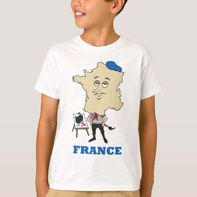 Camiseta Dibujo animado Francia (Anverso)