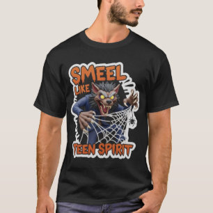 Camiseta Dibujo animado humorístico de hombre lobo con HUEL