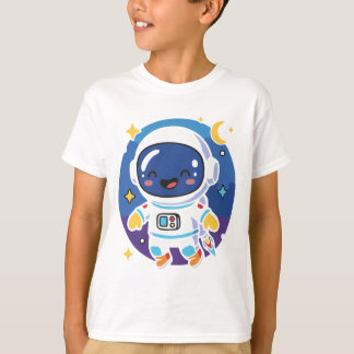 Camiseta “Dibujo animado lindo de astronauta flotando en el