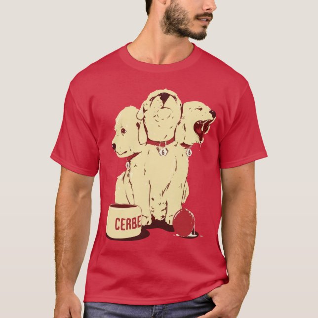 Camiseta Dibujo animado lindo de Cerberus (Anverso)