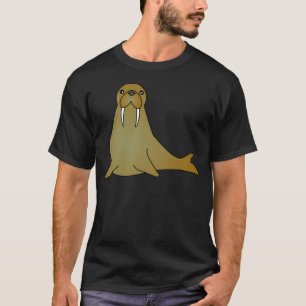 Camiseta Dibujo animado lindo de la morsa