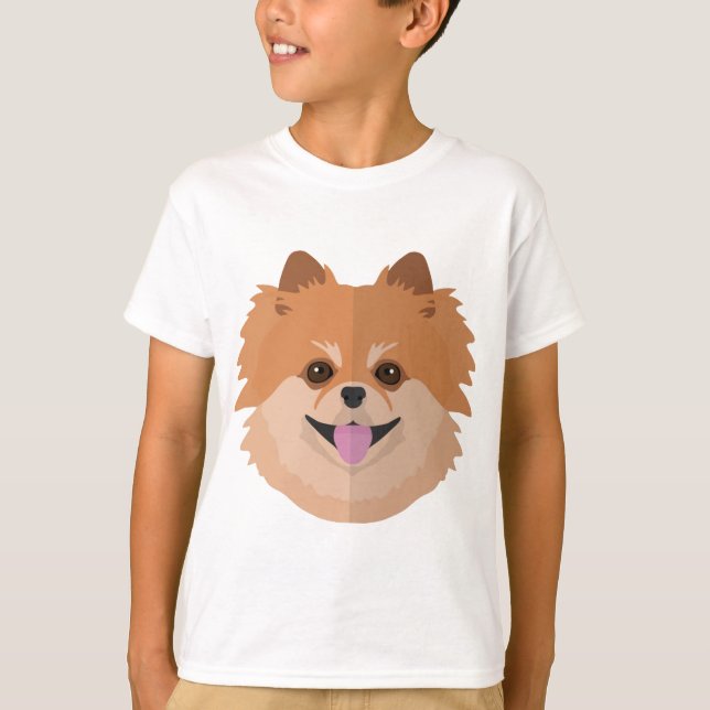 Camiseta ¡Dibujo animado lindo de Pomeranian! (Anverso)